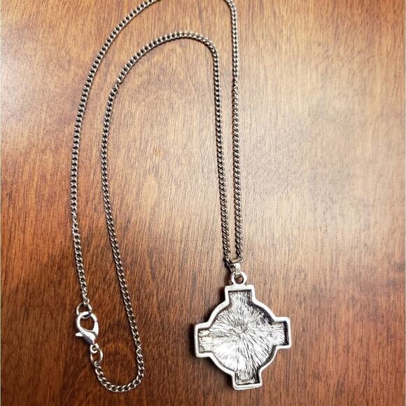 SILVER GOTHIC coptic cross pendent necklace‎ - Picture 4 of 4